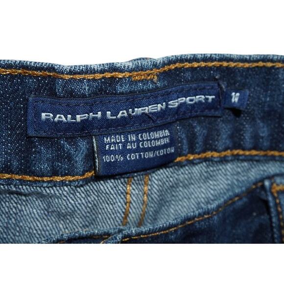 Ralph Lauren Sport Denim Shorts Women's Size 10 Blue High Rise 100% Cotton USA - Picture 2 of 6